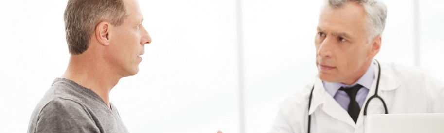 A man with prostatitis during the reception of a urologist