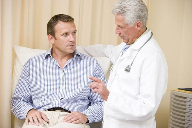 patients with prostatitis at a doctor's appointment